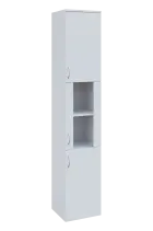 N 6 - 4D2S kancelářská skříň, 2-dveřová/prosklená, pravá, 2150x400x400, bílá